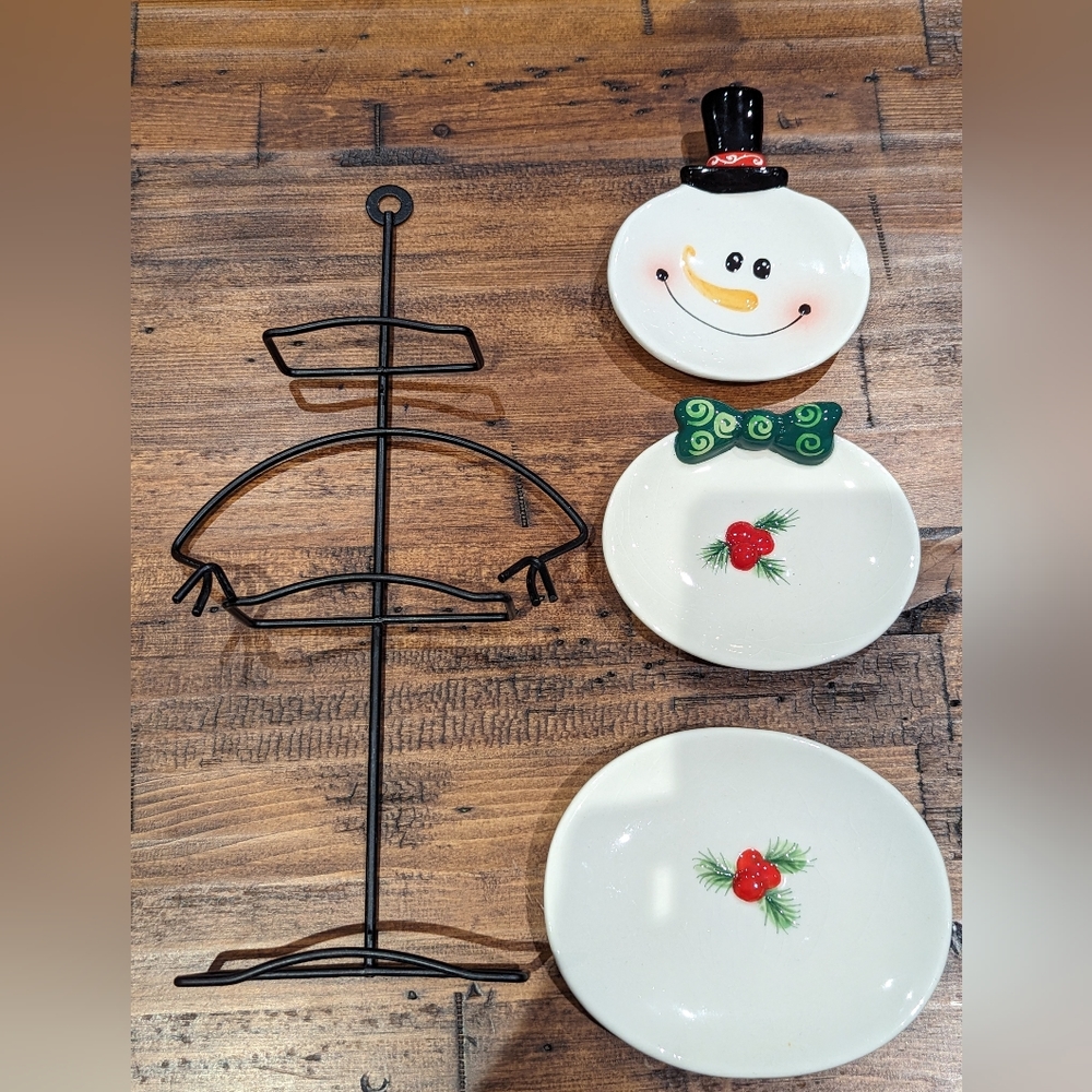 Snowman Decorative Plates